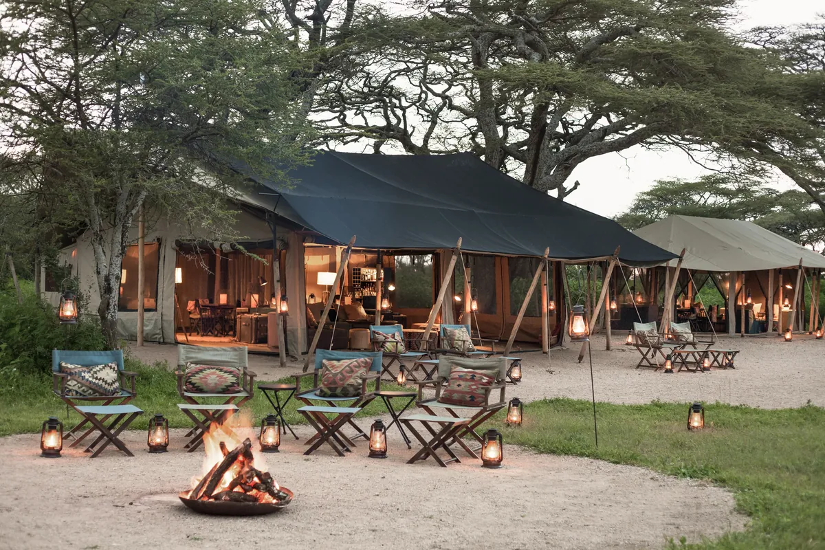Luxury tented camp in Tanzania, premium safari accommodation