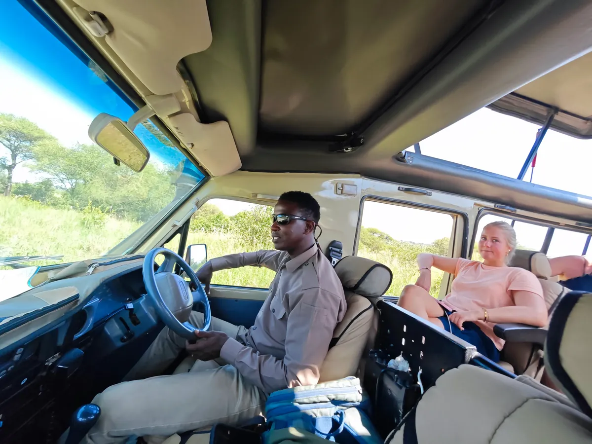 Private safari vehicle in a Tanzania national park